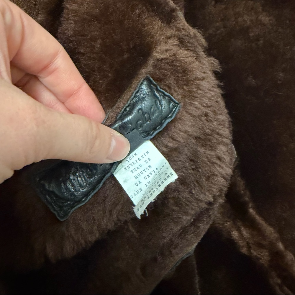 Vtg Clifford Michael Sheepskin Long Rancher Coat Oversized Canadian Adult Medium - Picture 14 of 15